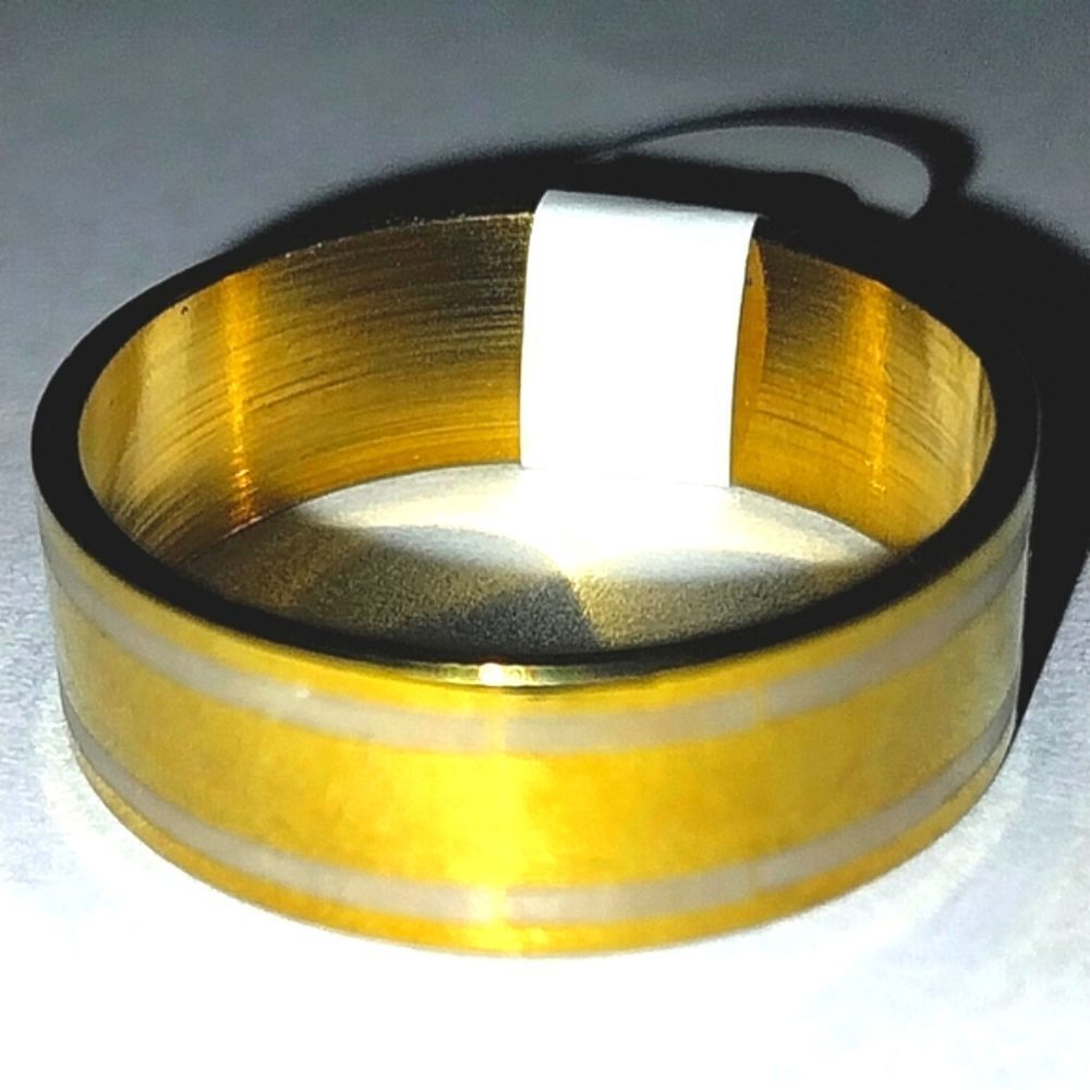 Stainless steel wide band hypoallergenic nickel free Men's ring sz 10